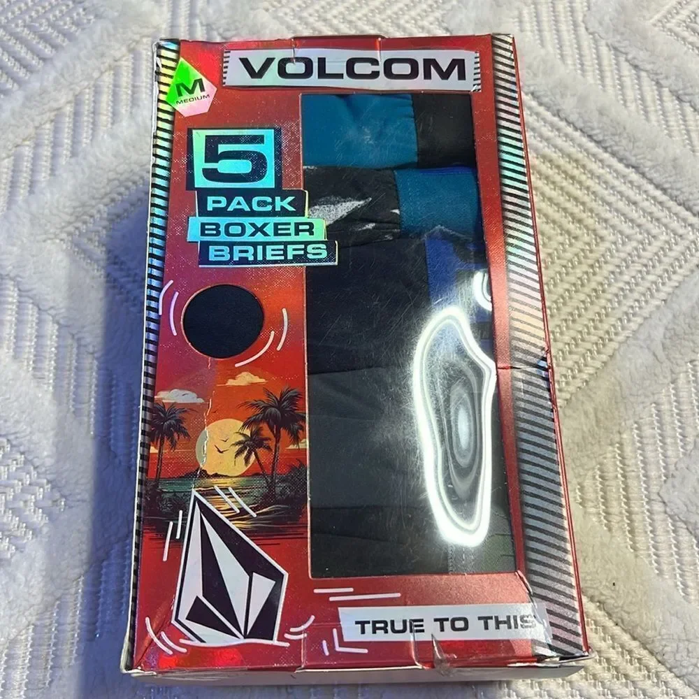 Volcom - Boxer Briefs 5 Pack Poly Spandex Performance Boxer Briefs Underwear